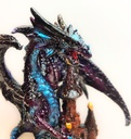 Grand dragon aux couleurs prune et bleue