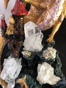 Dragon or rose avec cristaux zoom sur cristaux