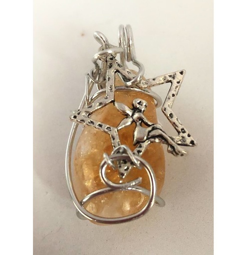 Citrine et féé en argent